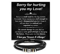 Im Sorry Bracelet Gift For Men, Forgive Me Bracelet, I'm Sorry For Hurting You Bracelets For Him, Apology Gifts For Husband, I Am Truly Sorry Bracelets With Heart Touching Message Card & Gift Box, One