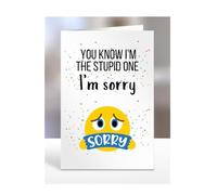 I'm sorry Card, gifts for men, women, female, male, him, her, presemts for Christmas, You know I'm the stupd one, I am, A5-179_227