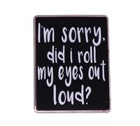 I'm Sorry Did I Roll My Eyes Out Loud Women's Brooch Pin Feminist Uterus Balls Courage Brooch Brooch Ovarian Pin Medical Pins Enamel Brooch Nurses Graduates Students Brooch Ge