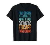 I'm Sorry for What I Said While Solving The Escape Room Value Graphic T-Shirt, Men, Black, XL