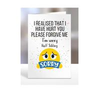 I'm sorry Half Sibling Card, gifts for men, women, female, male, him, her, presemts for Christmas, I realised that I have hurt you, please forgive me, A5-177_128