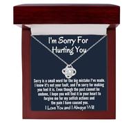 I'm Sorry Necklace Gift for Her, Apology Jewelry with Message Card, Meaningful Sorry Gift for Girlfriend, Wife, Sentimental Pendant for Forgiveness & Love