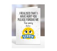 I'm sorry Sister Card, gifts for men, women, female, male, him, her, presemts for Christmas, I realised that I have hurt you, please forgive me, A5-177_179