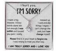 Im Sorry Soulmate Necklace For Her, To My Soulmate, Funny Gift For Girlfriend, Personalized, Best Birthday Gift For Wife, Romantic Women's Jewelry (Standard Box, I Was Selfish)