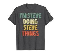 I'm Steve Doing Steve Things Shirt Personalized First Name T-Shirt, Men, Dark Heather Grey, 3X-Large