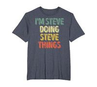 I'm Steve Doing Steve Things Shirt Personalized First Name T-Shirt, Men's Big and Tall, Heather Blue, 4X Tall