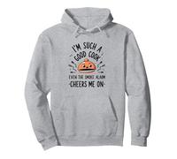 Im Such A Good Cook Smoke Alarm Cheers Me On Funny Pullover Hoodie, Adult Unisex, Heather Grey, XL