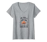 Im Such A Good Cook Smoke Alarm Cheers Me On Funny V-Neck T-Shirt, Women, Heather Grey, S