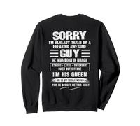 I'm Taken by Freaking Awesome Guy Born in March On Back Sweatshirt