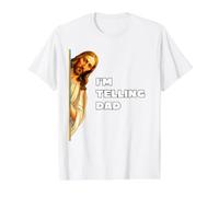 I'm Telling Dad Funny Jesus Bible Quote Joke for Men Women Value Graphic T-Shirt, Men, White, S