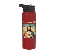 I'm Telling Dad Jesus Christ Funny Retro Happy Easter Sunday Stainless Steel Insulated Water Bottle