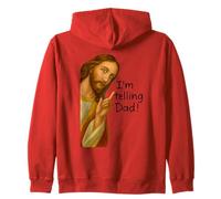 Im Telling Dad Jesus Meme Zip Hoodie