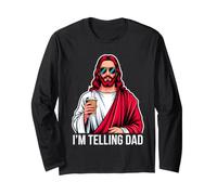 I'm Telling Dad Religious Christian Jesus Meme Long Sleeve T-Shirt