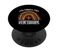 I'm Thankful For Vegetarians Turkey Autumn Thanksgiving PopSockets Adhesive PopGrip