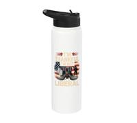 I'm Thankful I'm Not a Liberal American Flag Veterans Day Stainless Steel Insulated Water Bottle
