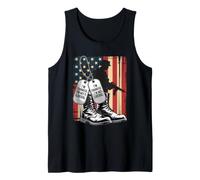 I'm Thankful I'm Not a Liberal American Flag Veterans Day Tank Top
