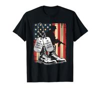 I'm Thankful I'm Not a Liberal American Flag Veterans Day Value Graphic T-Shirt