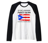 I'm that Legendary Puerto Rican Everyone is Talking About Raglan Baseball Tee