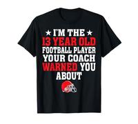 I'm The 13 Year Old Football Player 13th Birthday Girl Boy T-Shirt