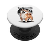 Im The Alpha Cool Shiba Inu Dog Power Confidence Saying PopSockets Adhesive PopGrip