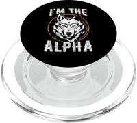 I'M THE Alpha Wolf Animal Lovers Leaders Confident People PopSockets PopGrip for MagSafe