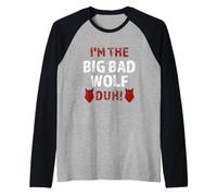 I'm The Bad Wolf duh Costume for DIY Halloween Party Raglan Baseball Tee