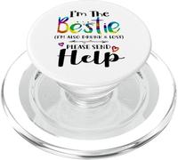 I'm the bestie also drunk and lost please send help couples PopSockets PopGrip for MagSafe