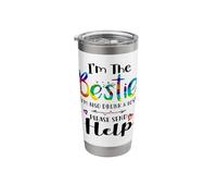 I'm The Bestie Also Drunk and Lost Please Send Help Couples Stainless Steel Insulated Tumbler