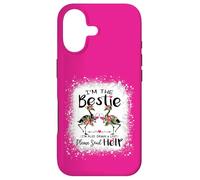 I'm The Bestie Please send Help Tie Dye Floral Flamingo Case for iPhone 17
