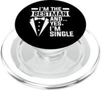 I'm The Bestman And Yes I'm Single Bachelorette Groomsmen PopSockets PopGrip for MagSafe