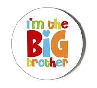 I'm The Big Brother Multicolour Letters 6 x 70mm Large Vinyl Stickers Pack of 6