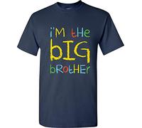 I'm The Big Brother T-Shirt Funny Rude Offensive Novelty Design Big Brother's Love Care Adult Kids Tee Top (Navy, S)