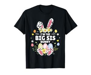 I'm The Big Sis Bunny Matching Family Leopard Easter 2026 T-Shirt