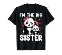 I'm The Big Sister Cute Panda Pandas Siblings Sisters T-Shirt