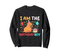 I'm The Birthday Boy Cute Capybara Kids Bday Family Matching Sweatshirt