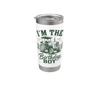 I'm The Birthday Boy Farm Tractor Party Stainless Steel Insulated Tumbler