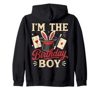 I'm The Birthday Boy Magic Trick Bunny Magician Bday Zip Hoodie
