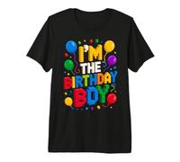 I'm The Birthday Boy Master Builder Building Bricks Blocks Premium T-Shirt