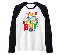 I'm The Birthday Boy Master Builder Building Bricks Blocks Raglan Baseball Tee
