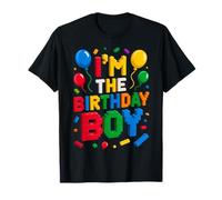 I'm The Birthday Boy Master Builder Building Bricks Blocks T-Shirt