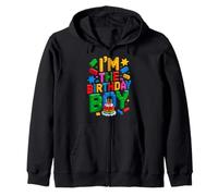 I'm The Birthday Boy Master Builder Building Bricks Blocks Zip Hoodie