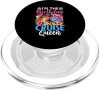 Im The Birthday Cruise Queen Tropical Party PopSockets PopGrip for MagSafe