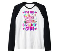 Im The Birthday Girl Axolotl Family Party Decoration Raglan Baseball Tee