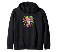 I'm The Birthday Girl Axolotl Rainbow Zip Hoodie