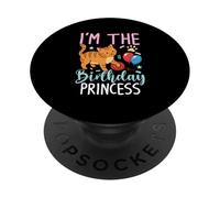 I'm The Birthday Princess Cat Lover Party Celebration PopSockets Adhesive PopGrip