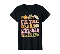 I'm The Boho Birthday Girl Retro Rainbow Flower T-Shirt