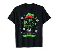 Im The Book Dragon Elf Christmas Librarian T-Shirt