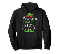 Im The Book Owl Elf Christmas Librarian Pullover Hoodie