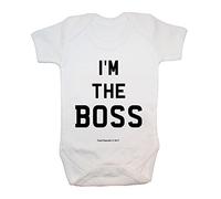 "I'm The Boss" Bold Bodysuit/Baby Grow, Baby Clothing, Cute, Funny, Baby Boy, Baby Girl, Unisex, Hilarious, Cheeky, Novelty, Christmas, Baby Shower, Birthday Gifts, Presents (3-6 Months)