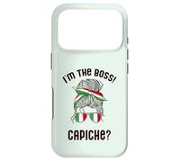 I'M THE BOSS! CAPICHE? Italian Woman Messy Bun Italy Meme Case for iPhone 17 Pro